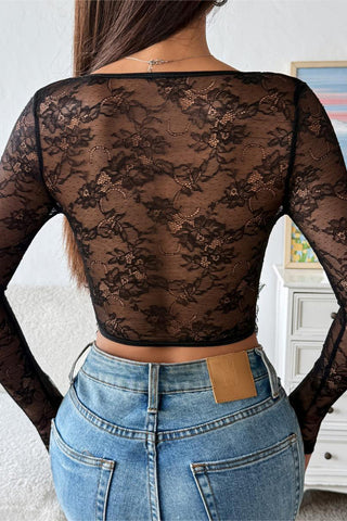 Lace Bustier Sheer Top
