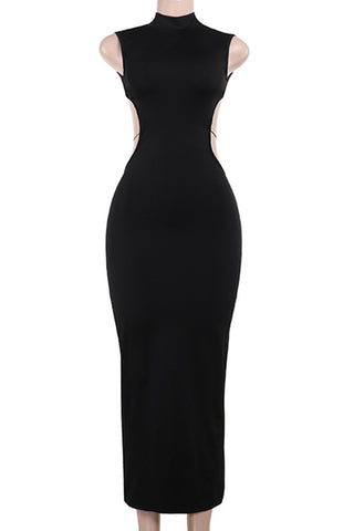 Sleeveless Cutout Evening Dress