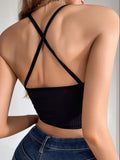 Strappy Mesh Panel Tank Top