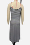 Striped Sleeveless Maxi Dress