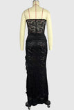 Lace Spliced Skirt Set With Ruched Detail