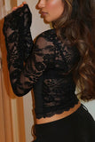 Lace Sleeve Blouse with Delicate Detailing
