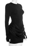 Draped Ruched Evening Dress