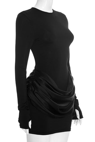 Draped Ruched Evening Dress