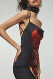Graffiti Print Maxi Dress