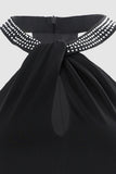 Keyhole Neckline Evening Dress