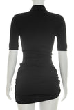 Button-Front Polo Casual Dress
