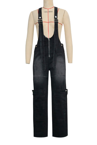 Pocket Detail Denim Jumpsuit