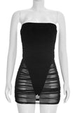 Strapless Mesh Mini Dress