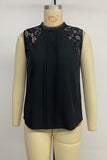 Sleeveless Lace Accent Tank Top