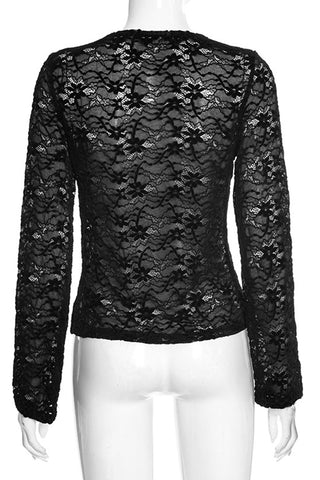 Tie-Front Lace Blouse