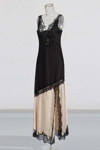 Lace-Trimmed Layered Slip Dress