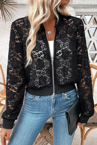 Lace Bomber Jacket