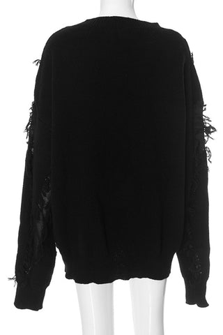 Frayed Detail Sweater
