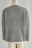 Striped Button-Front Sweater