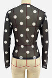 Polka Dot Long-Sleeve T-Shirt