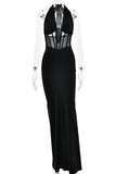 Elegant Halter Evening Gown