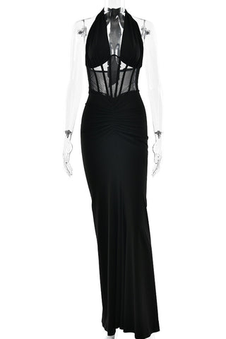 Elegant Halter Evening Gown