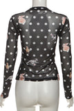 Playful Polka Dot Mesh T-Shirt