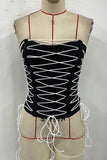 Lace-Up Corset Tank Top