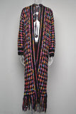Fringe-Trim Longline Cardigan