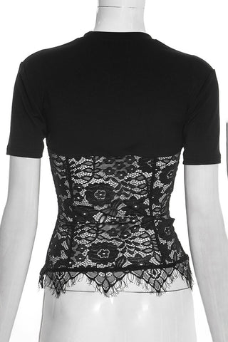 Lace Accent T-Shirt