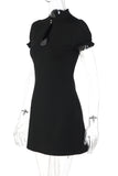 Elegant Keyhole Casual Dress