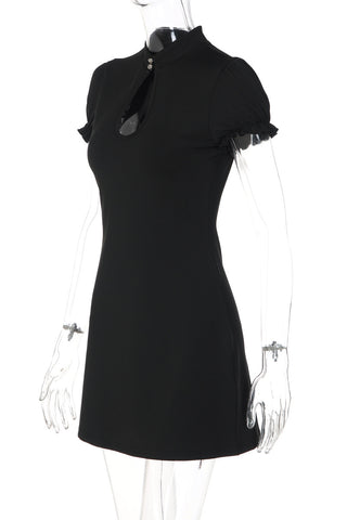 Elegant Keyhole Casual Dress