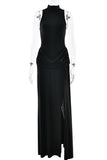 Elegant High-Neck Evening Gown