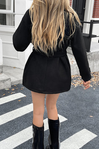 Belted Button-Up Coat