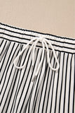 Striped Short Sleeve Lounge Set