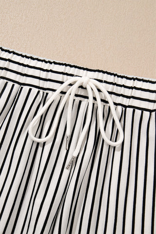 Striped Short Sleeve Lounge Set