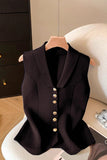 Elegant Button-Front Sleeveless Top
