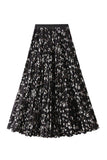 Floral Pleated Maxi Skirt
