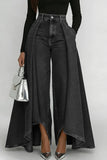 Wide-Leg High-Waisted Jeans