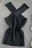 Ribbed Cross-Back Cami Top