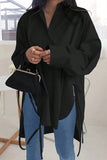 Longline Tunic Shirt with Tied Accents