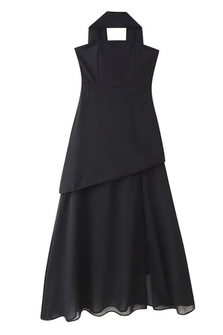 Elegant Halter-Neck Casual Dress