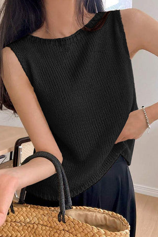 Sleek Sleeveless Knit Tank Top