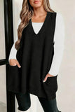 V-Neck Sweater Vest with Pockets
