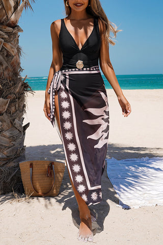 Printed Swim Dress Set