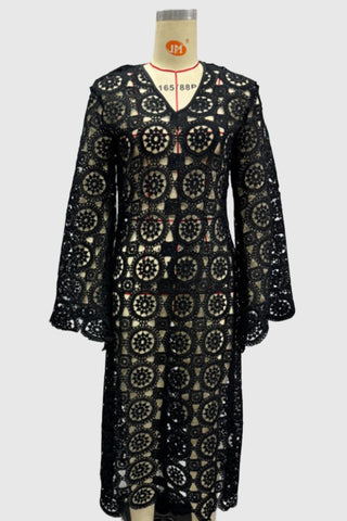 Elegant Crochet Casual Dress