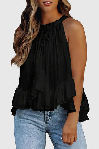 Sleeveless Ruffle Tank Top