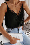 Lace-Trimmed V-Neck Cami