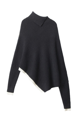 Asymmetric Collared Sweater