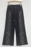 Floral Embellished Straight Jeans