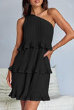 Asymmetrical Tiered Casual Dress