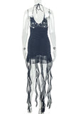 Sheer Layered Casual Dress