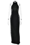 Backless Lace Evening Dress