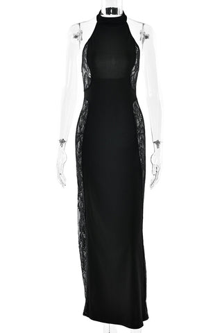 Backless Lace Evening Dress